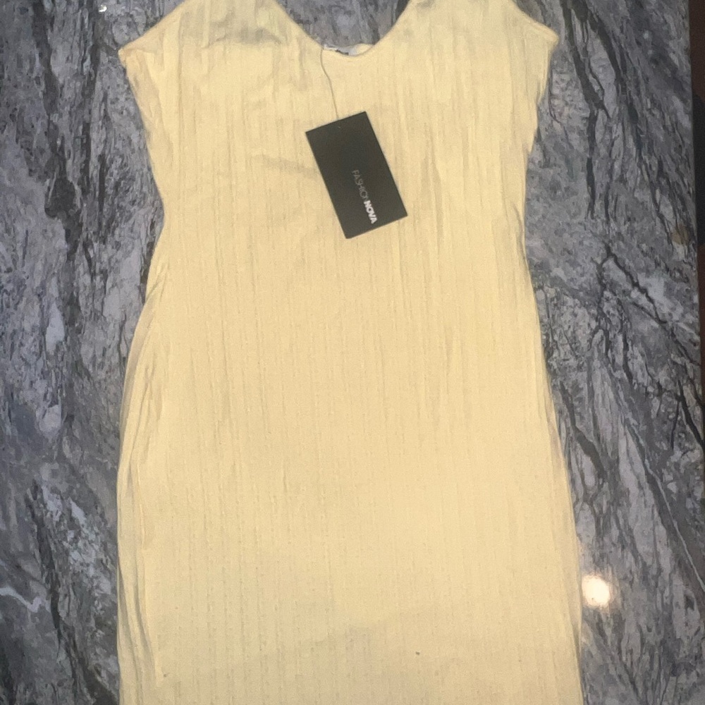 Fashion Nova Cream Mini Dress